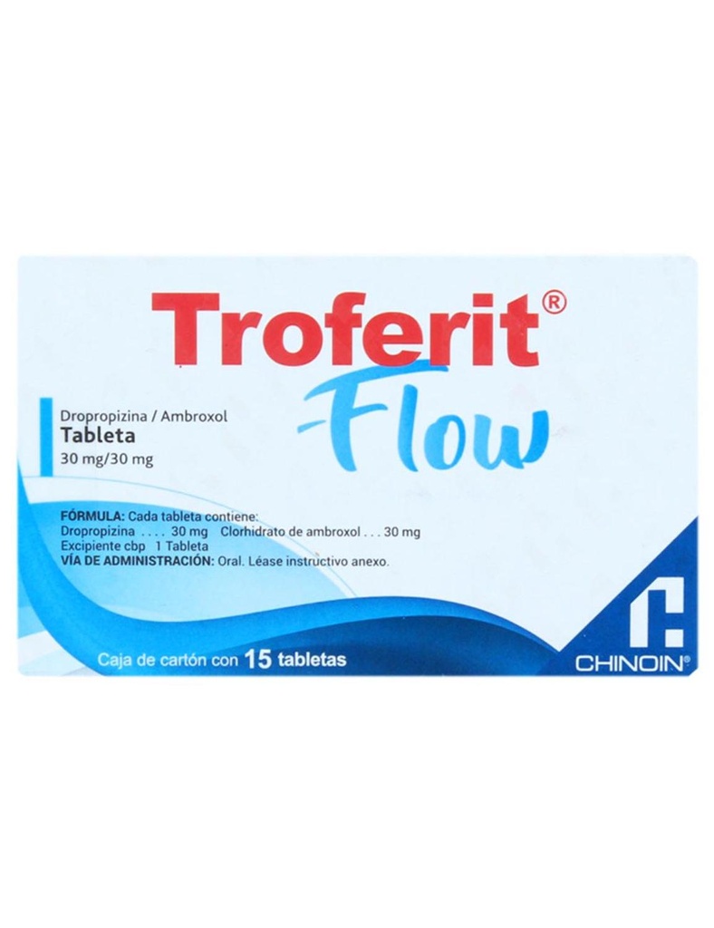 Troferit Flow 30/30 Mg 15 Tabletas | Club Presalud